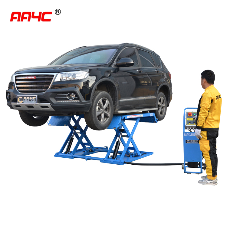 Electrical release Middle rise scissor lift,AA-TCL3100EM with movable control system 