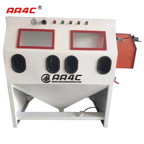 AA4C customized making dry industrial sandblast electric cabinet with dual station double location AA-SBC2500