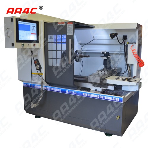 AA4C Automatic Car Alloy Wheel Rim Diamond Cutting machine Rim Refurbish CNC lathe wheel straightening repair machine AA-RDCM825