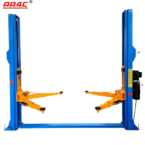 AA-2PFP45S  floorplate  4.5T 8 fold profile column  single  point manual release hydraulic 2 post car lift 
