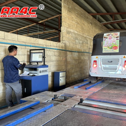 2 &3 wheeled (EV) motorcycle  tester  Brake Force tester, Axle load(weighting) tester ,Wheel clamp testing mechanism, Speedometer tester , Wheel Alignment tester to  Myanmar