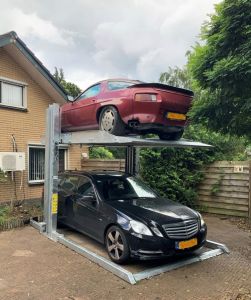 2 post car parking lift, free standing, suitable for outdoor use