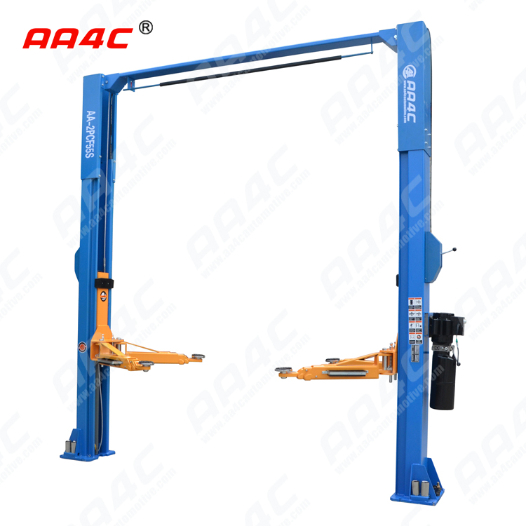 AA4C 12000lbs 5.5T  single side manual unlock  overhead  two post lift  AA-2PCF55S