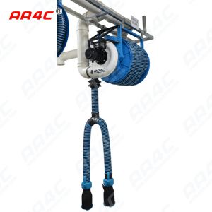 AA4C car exhaust extracting system auto vehicle exhaust hose tumbler with fans system control customize size