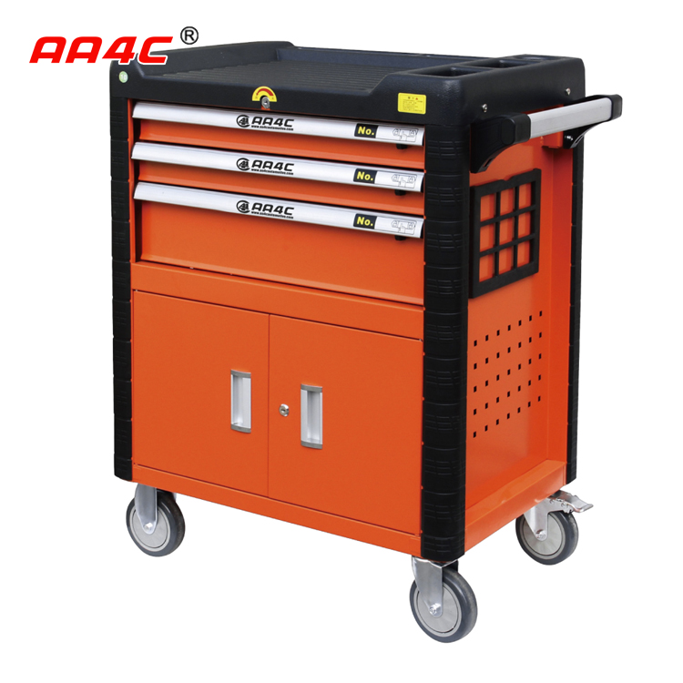 AA4C 158pcs high grade 3 drawers tool cabinet trolley AA-B33158